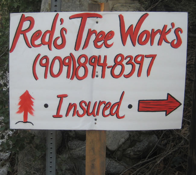 Red's Tree Works in Forest Falls, CA